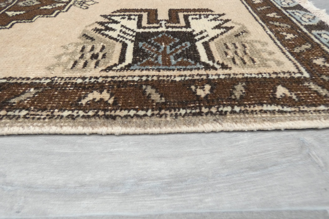 Vintage Hand Knotted Anatolian Turkish Rug Size: 112 x 52cm - Rugs Direct