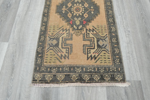 Vintage Hand Knotted Anatolian Turkish Rug Size: 103 x 52cm- Rugs Direct 