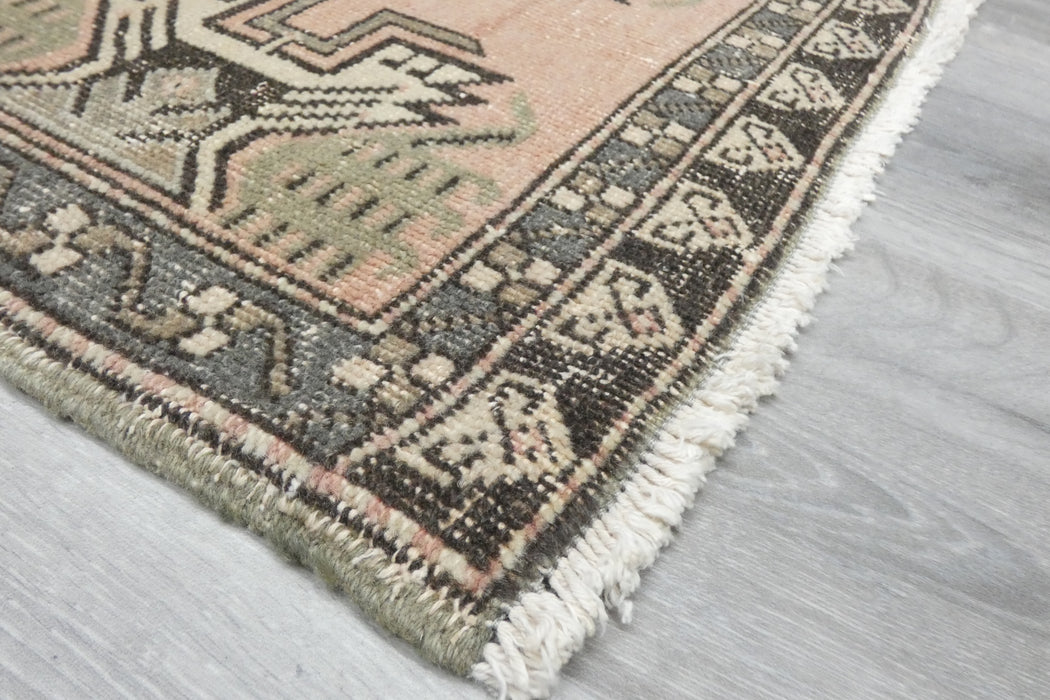 Vintage Hand Knotted Anatolian Turkish Rug Size: 103 x 55cm- Rugs Direct 