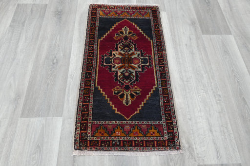Vintage Hand Knotted Anatolian Turkish Rug Size: 92 x 50cm- Rugs Direct 