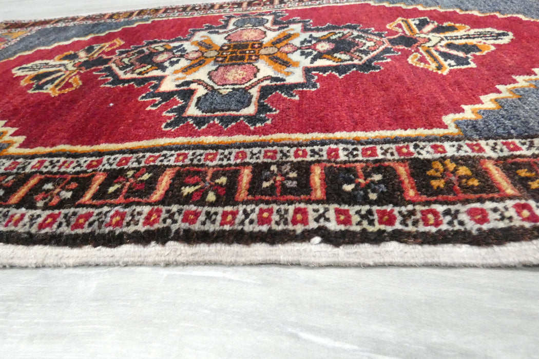 Vintage Hand Knotted Anatolian Turkish Rug Size: 92 x 50cm- Rugs Direct 