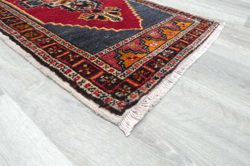 Vintage Hand Knotted Anatolian Turkish Rug Size: 92 x 50cm- Rugs Direct 