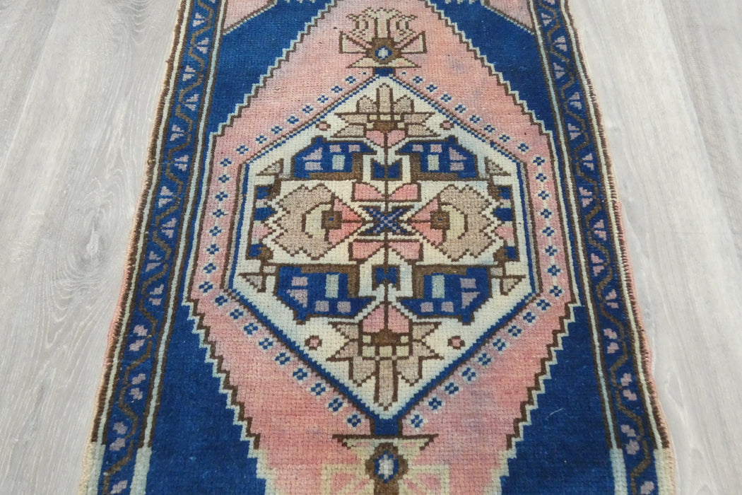 Vintage Hand Knotted Anatolian Turkish Rug Size: 105 x 53cm- Rugs Direct 