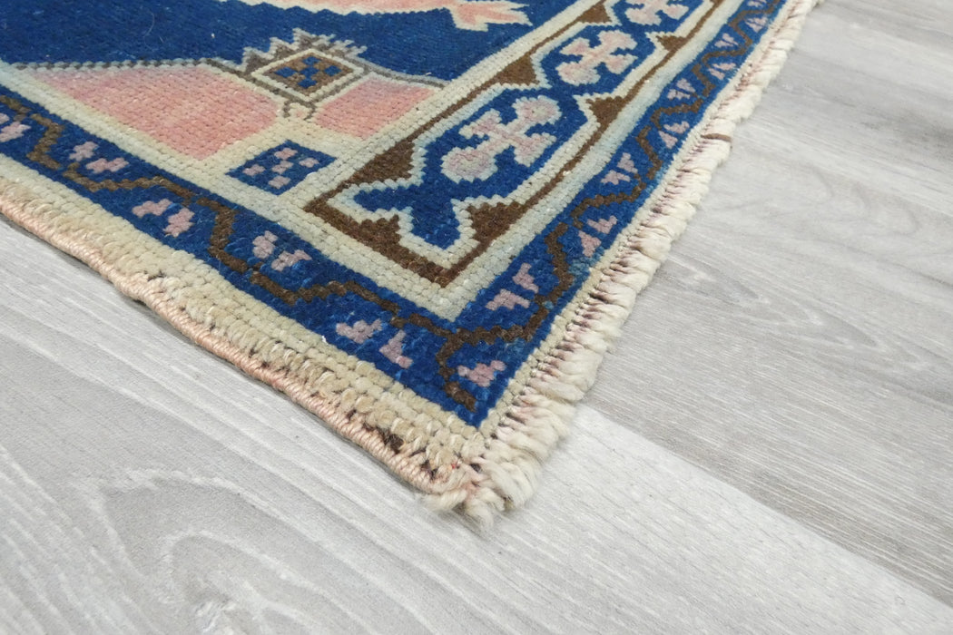 Vintage Hand Knotted Anatolian Turkish Rug Size: 105 x 53cm- Rugs Direct 