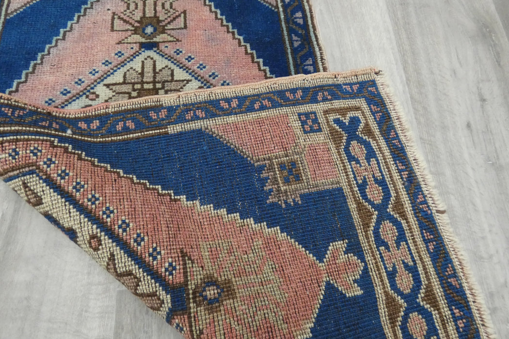 Vintage Hand Knotted Anatolian Turkish Rug Size: 105 x 53cm- Rugs Direct 