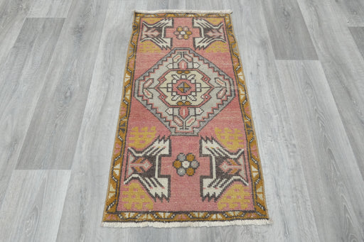 Vintage Hand Knotted Anatolian Turkish Rug Size: 98 x 52cm- Rugs Direct 
