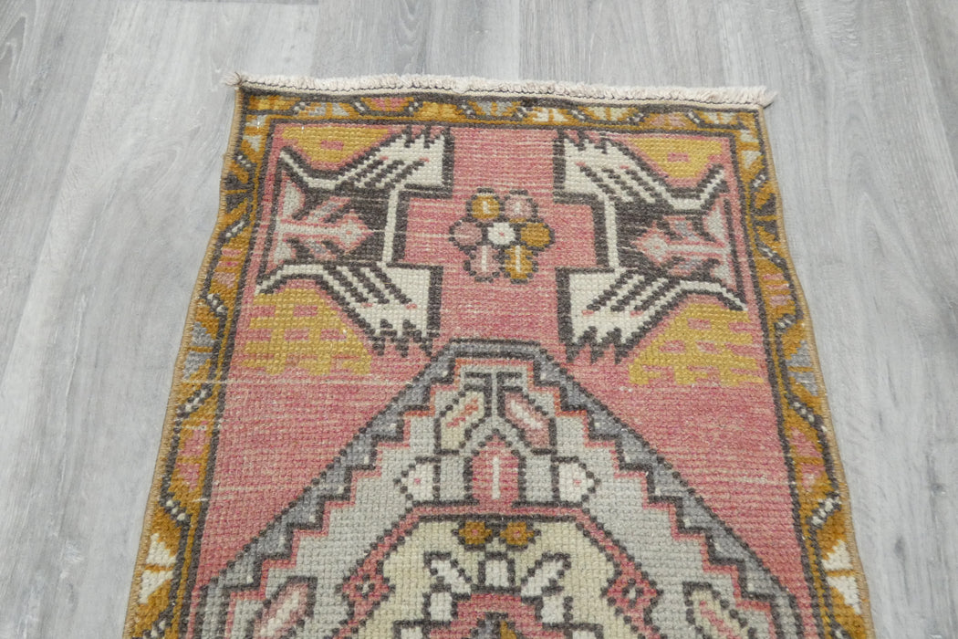 Vintage Hand Knotted Anatolian Turkish Rug Size: 98 x 52cm- Rugs Direct 