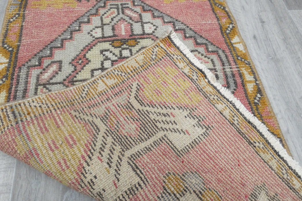 Vintage Hand Knotted Anatolian Turkish Rug Size: 98 x 52cm- Rugs Direct 