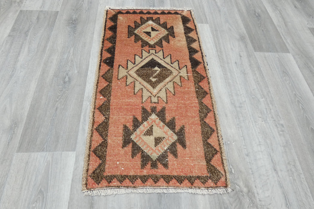 Vintage Hand Knotted Anatolian Turkish Rug Size: 93 x 50cm- Rugs Direct 