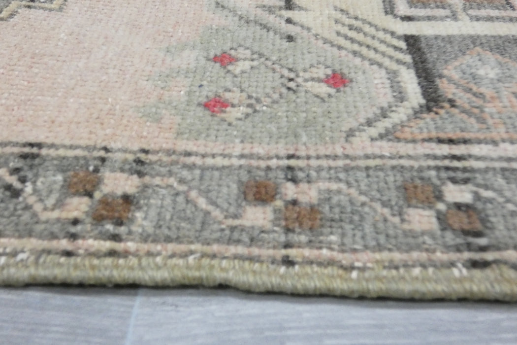 Vintage Hand Knotted Anatolian Turkish Rug Size: 110 x 53cm- Rugs Direct 