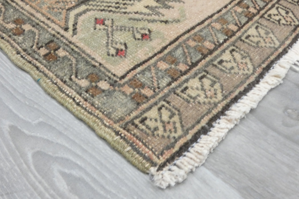 Vintage Hand Knotted Anatolian Turkish Rug Size: 110 x 53cm- Rugs Direct 