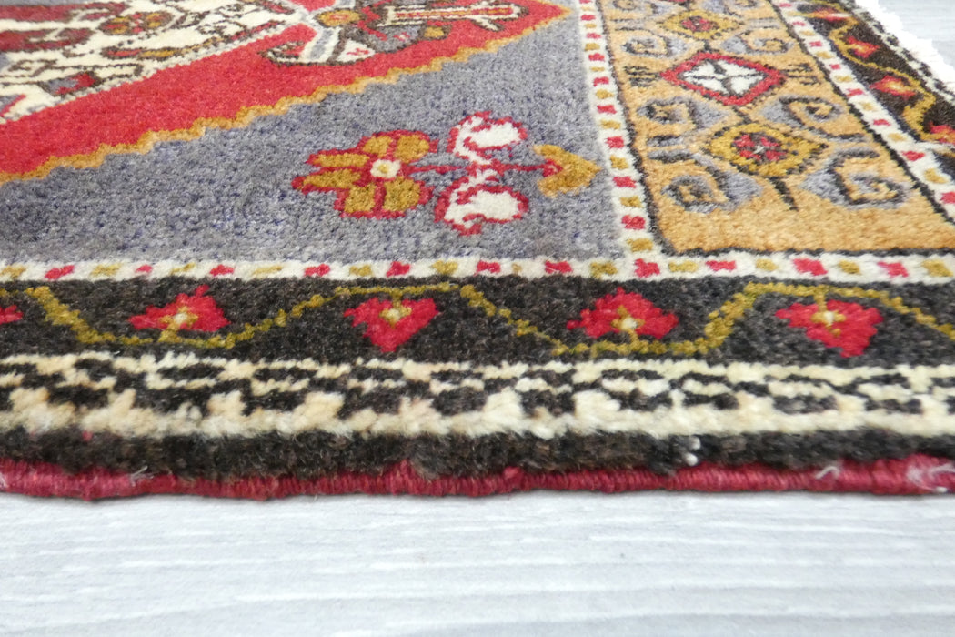 Vintage Hand Knotted Anatolian Turkish Rug Size: 100 x 54cm- Rugs Direct 