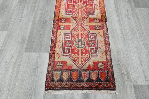 Vintage Hand Knotted Anatolian Turkish Rug Size: 114 x 50cm- Rugs Direct 