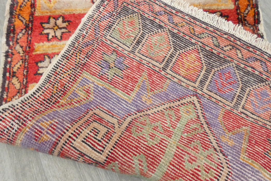 Vintage Hand Knotted Anatolian Turkish Rug Size: 114 x 50cm- Rugs Direct 