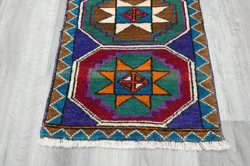 Vintage Hand Knotted Anatolian Turkish Rug Size: 78 x 46cm- Rugs Direct 