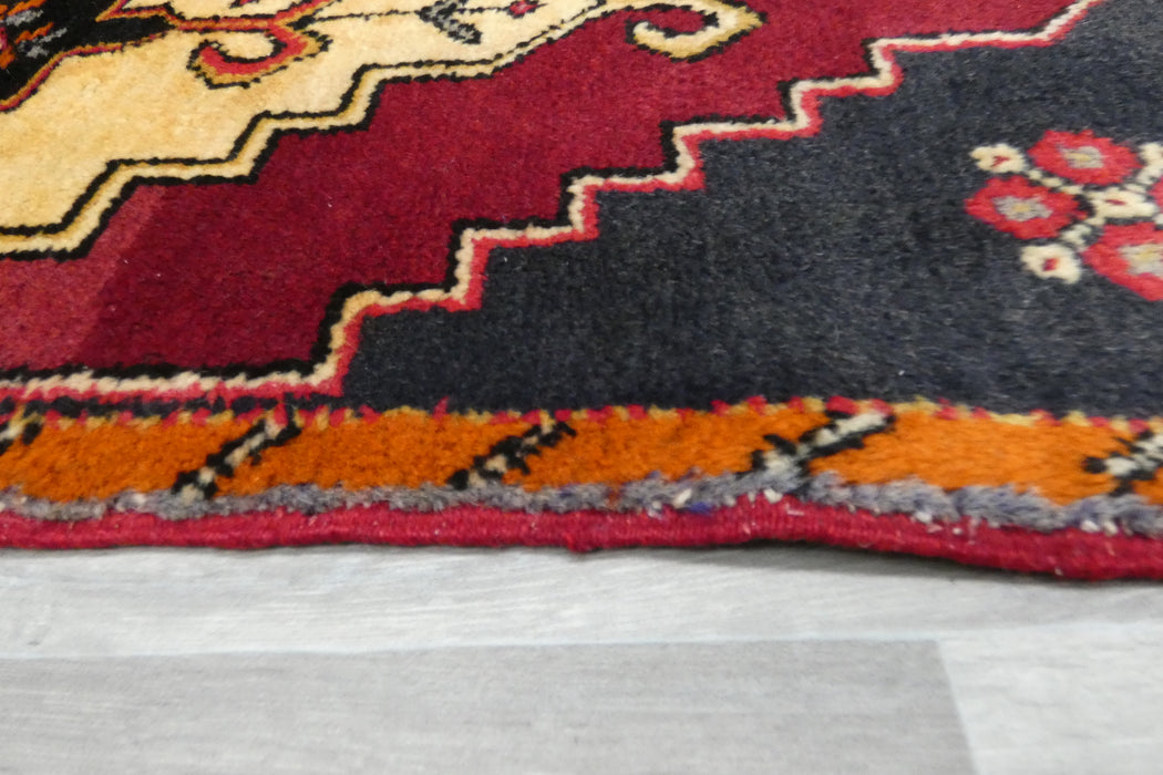 Vintage Hand Knotted Anatolian Turkish Rug Size: 97 x 47cm- Rugs Direct 