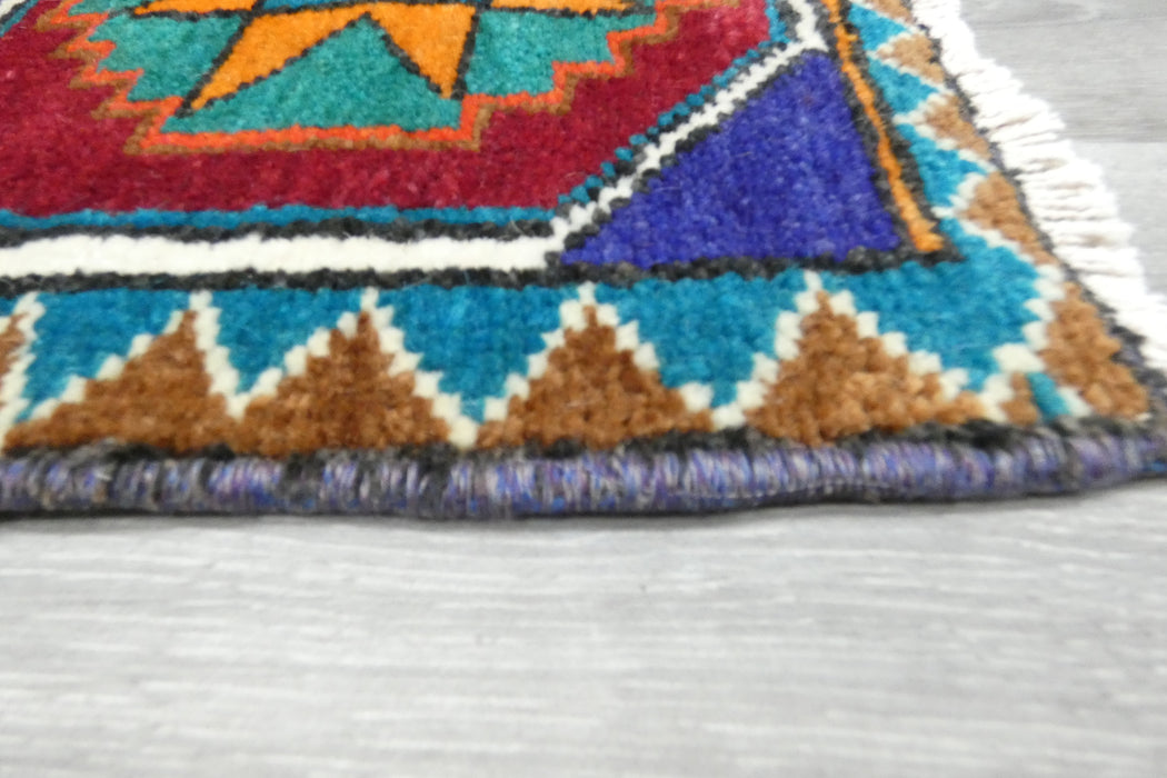 Vintage Hand Knotted Anatolian Turkish Rug Size: 80 x 48cm- Rugs Direct 