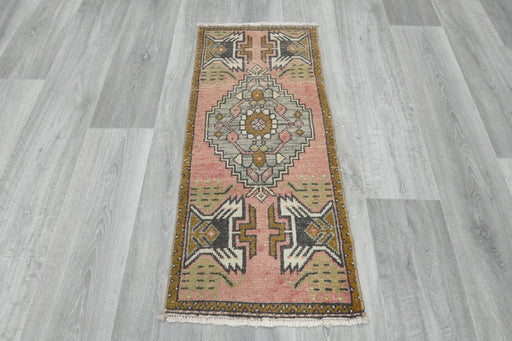 Vintage Hand Knotted Anatolian Turkish Rug Size: 100 x 45cm- Rugs Direct 