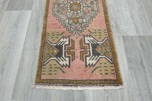 Vintage Hand Knotted Anatolian Turkish Rug Size: 100 x 45cm- Rugs Direct 