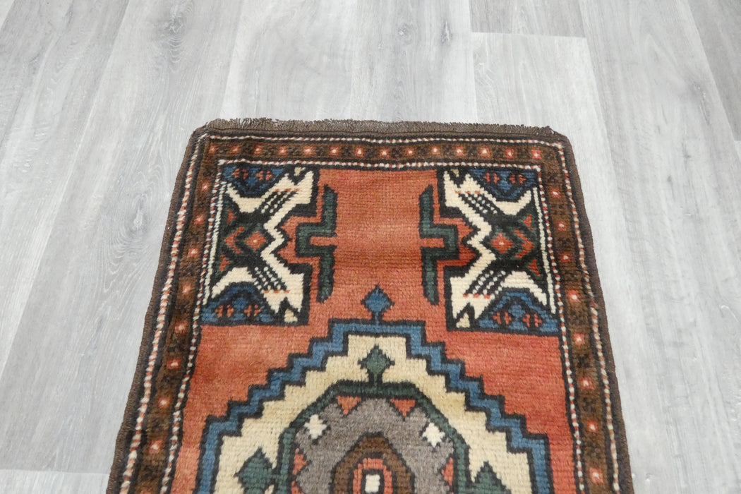 Vintage Hand Knotted Anatolian Turkish Rug Size: 93 x 60cm- Rugs Direct 