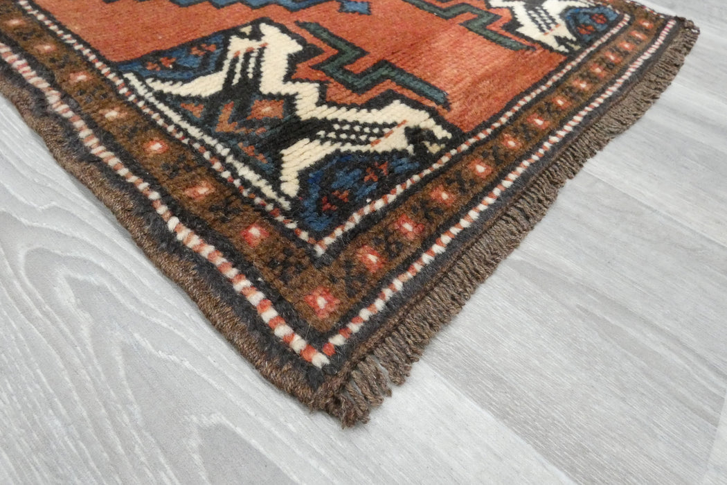 Vintage Hand Knotted Anatolian Turkish Rug Size: 93 x 60cm- Rugs Direct 