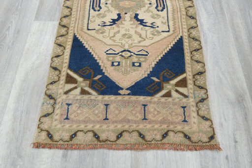 Vintage Hand Knotted Anatolian Turkish Rug Size: 108 x 58cm- Rugs Direct 
