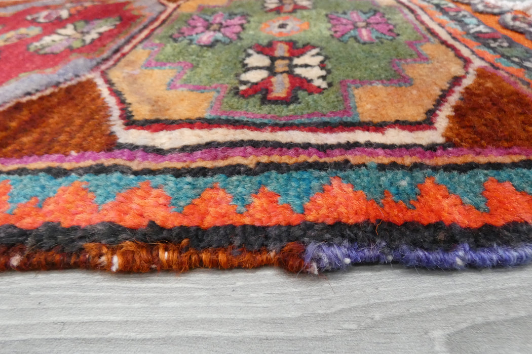 Vintage Hand Knotted Anatolian Turkish Rug Size: 92 x 48cm- Rugs Direct 