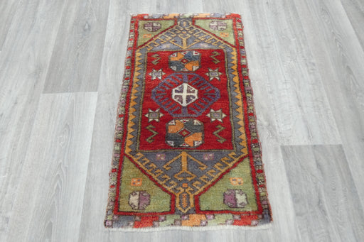 Vintage Hand Knotted Anatolian Turkish Rug Size: 80 x 47cm- Rugs Direct 