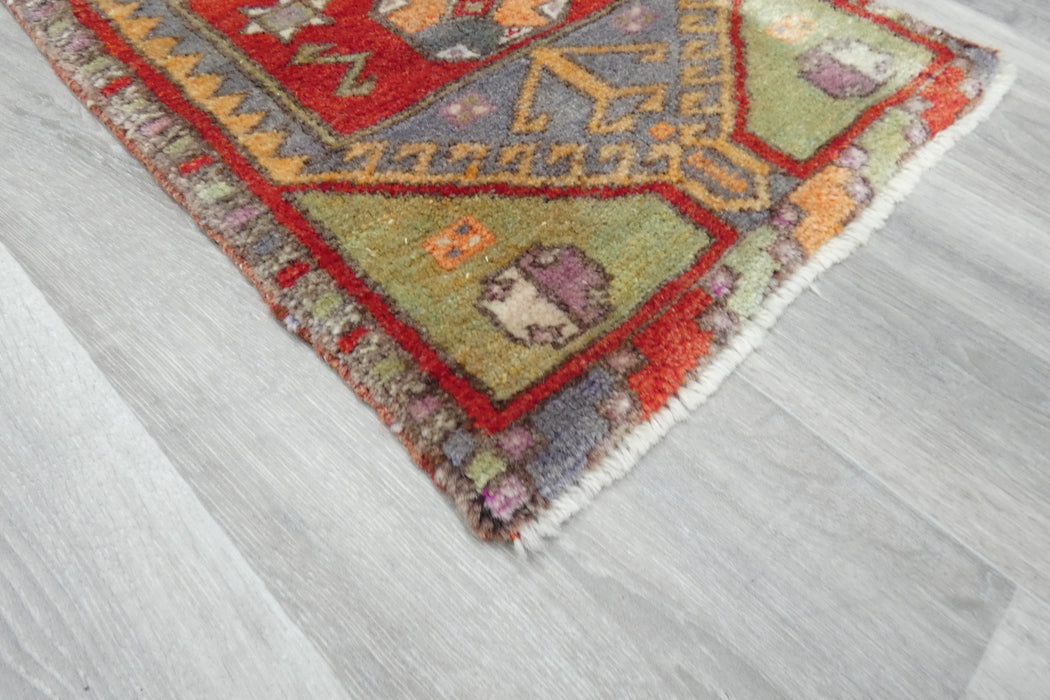 Vintage Hand Knotted Anatolian Turkish Rug Size: 80 x 47cm- Rugs Direct 