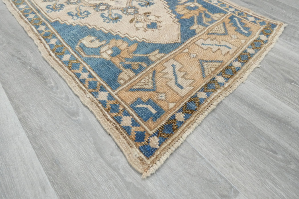 Vintage Hand Knotted Anatolian Turkish Rug Size: 125 x 56cm- Rugs Direct 