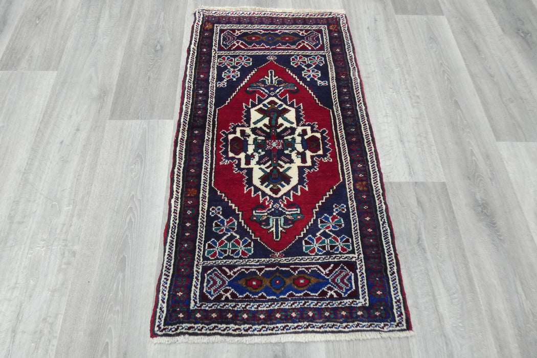 Vintage Turkish Anatolian Tribal Rug  Size: 110 x 60cm- Rugs Direct 