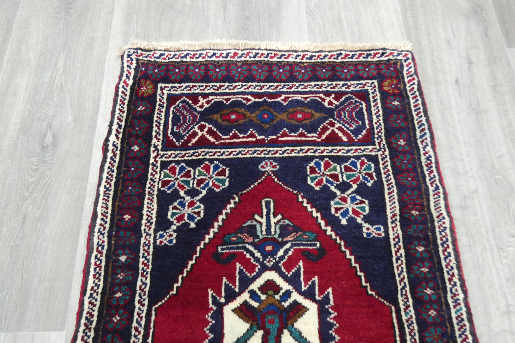 Vintage Turkish Anatolian Tribal Rug  Size: 110 x 60cm- Rugs Direct 