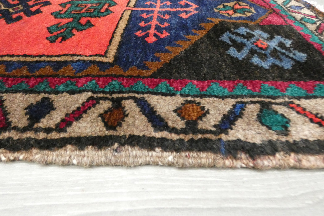 Vintage Hand Knotted Anatolian Turkish Rug Size: 113 x 50cm- Rugs Direct 