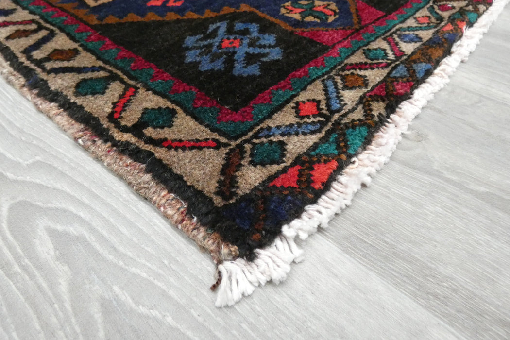 Vintage Hand Knotted Anatolian Turkish Rug Size: 113 x 50cm- Rugs Direct 