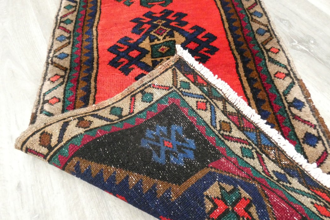 Vintage Hand Knotted Anatolian Turkish Rug Size: 113 x 50cm- Rugs Direct 