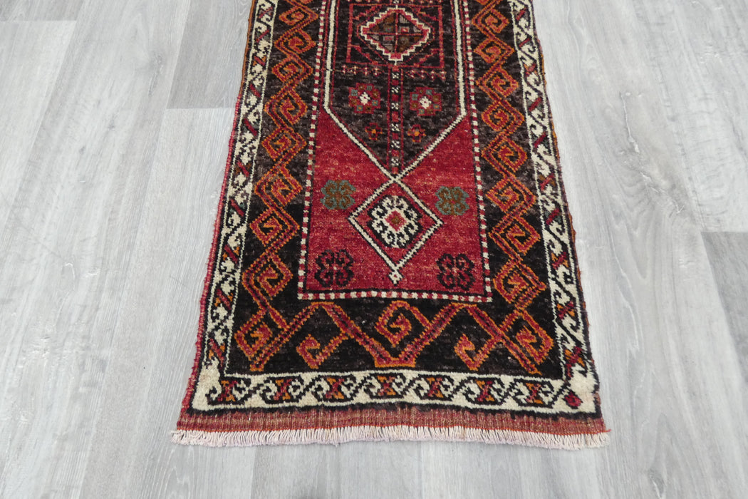 Vintage Hand Knotted Anatolian Turkish Rug Size: 118 x 50cm- Rugs Direct 