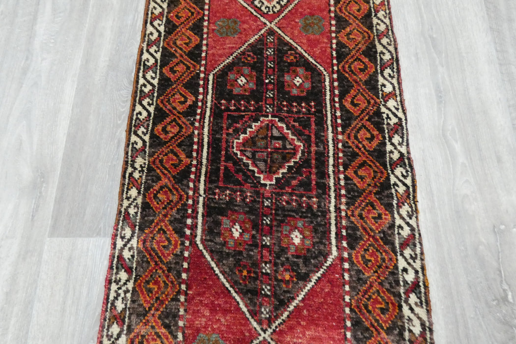 Vintage Hand Knotted Anatolian Turkish Rug Size: 118 x 50cm- Rugs Direct 