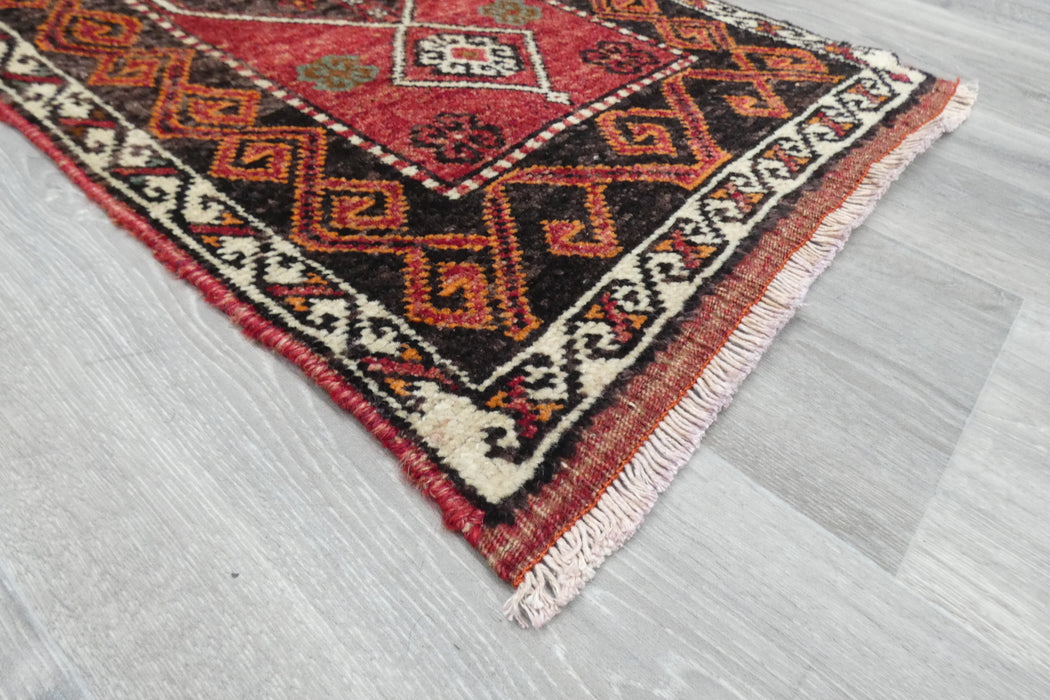 Vintage Hand Knotted Anatolian Turkish Rug Size: 118 x 50cm- Rugs Direct 