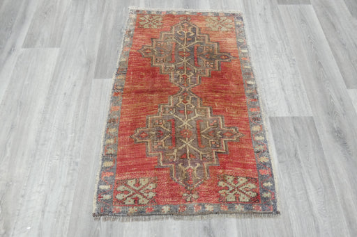 Vintage Hand Knotted Anatolian Turkish Rug Size: 106 x70cm- Rugs Direct 