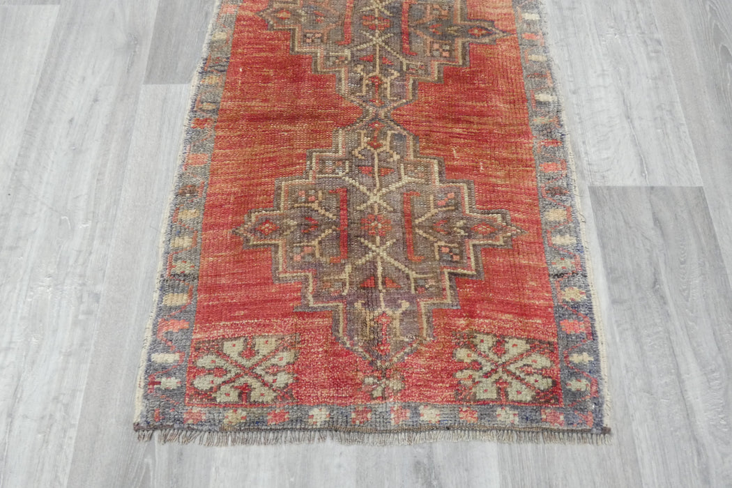 Vintage Hand Knotted Anatolian Turkish Rug Size: 106 x70cm- Rugs Direct 
