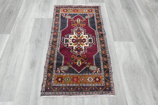 Vintage Turkish Anatolian Tribal Rug  Size: 100 x 55cm- Rugs Direct 
