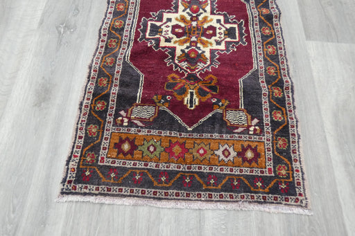 Vintage Turkish Anatolian Tribal Rug  Size: 100 x 55cm- Rugs Direct 