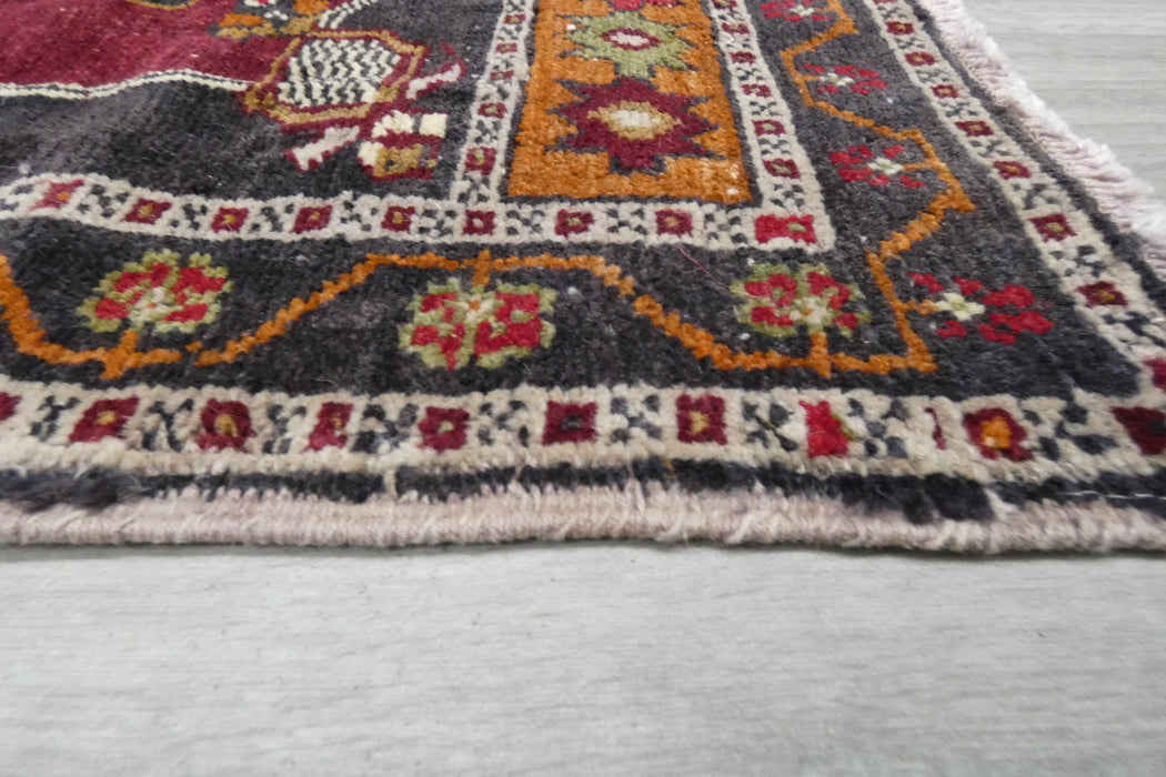 Vintage Turkish Anatolian Tribal Rug  Size: 100 x 55cm- Rugs Direct 