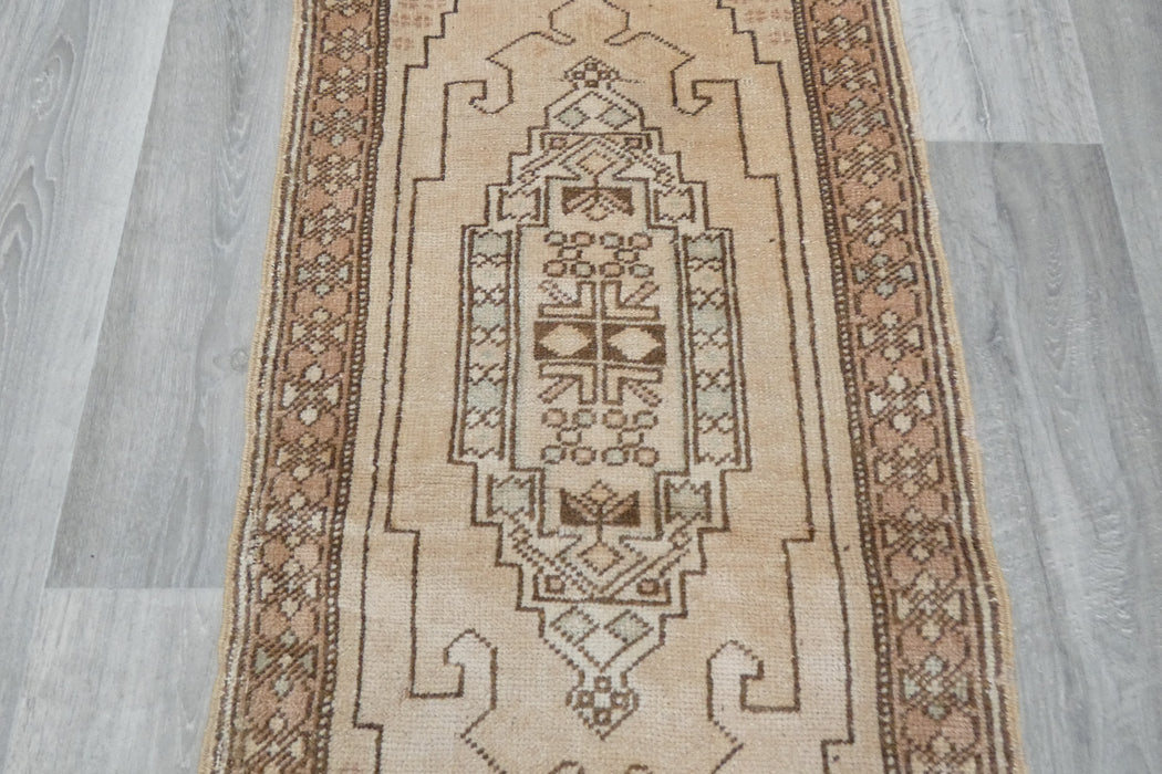 Vintage Hand Knotted Anatolian Turkish Rug Size: 100 x 54cm- Rugs Direct 
