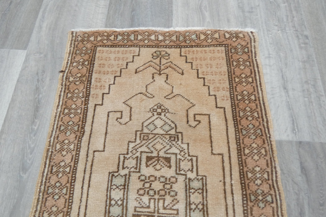 Vintage Hand Knotted Anatolian Turkish Rug Size: 100 x 54cm- Rugs Direct 