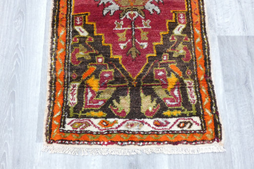 Vintage Hand Knotted Anatolian Turkish Rug Size: 125 x 56cm- Rugs Direct 