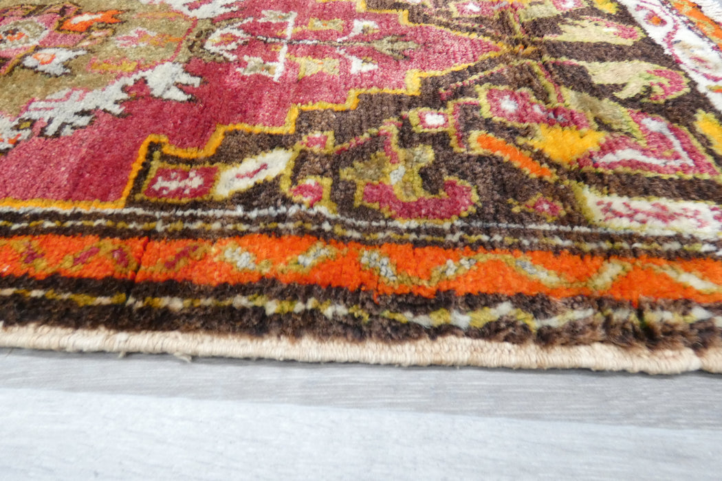 Vintage Hand Knotted Anatolian Turkish Rug Size: 125 x 56cm- Rugs Direct 