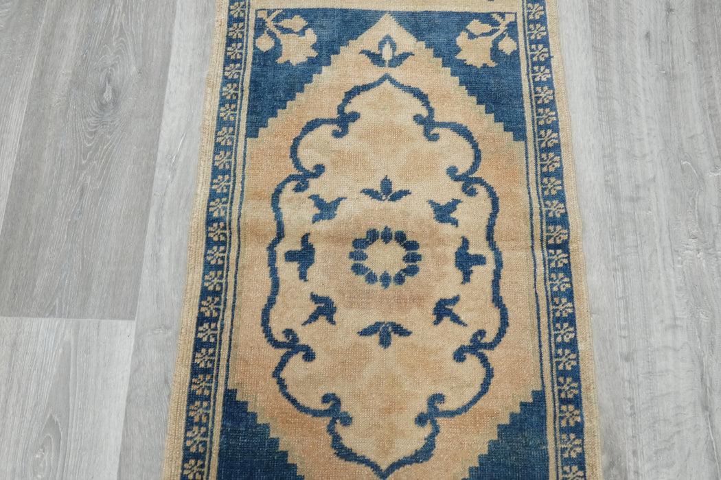 Vintage Hand Knotted Anatolian Turkish Rug Size: 96 x 52cm- Rugs Direct 