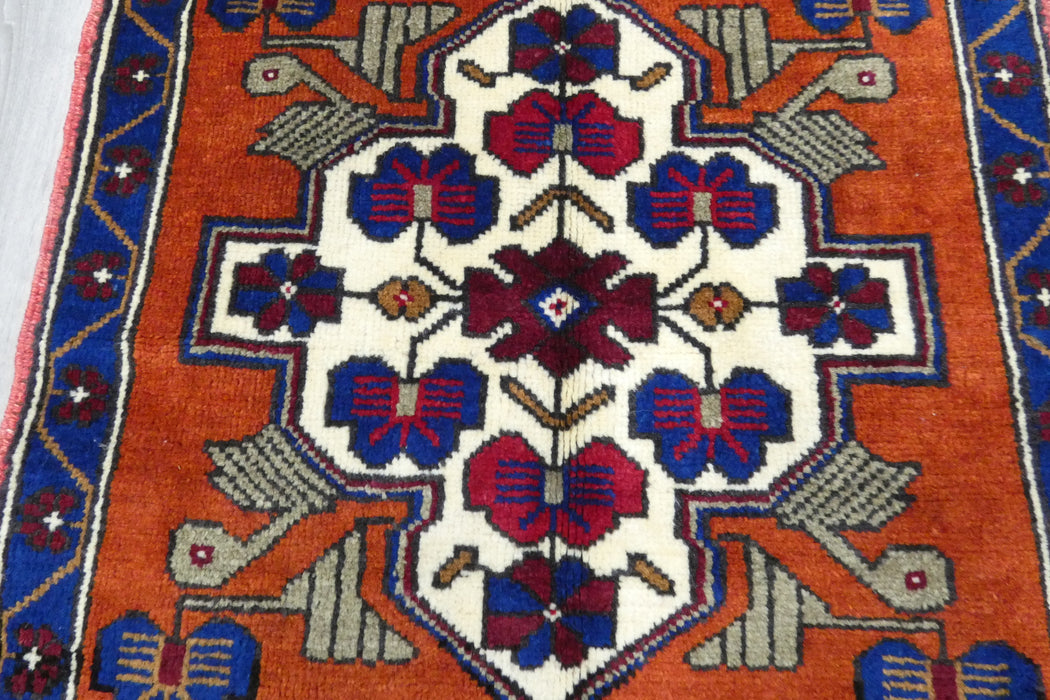Vintage Hand Knotted Anatolian Turkish Rug Size: 65 x 72cm- Rugs Direct 
