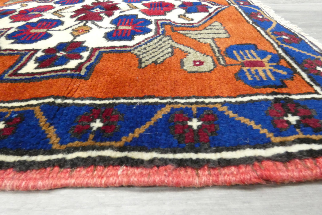 Vintage Hand Knotted Anatolian Turkish Rug Size: 65 x 72cm- Rugs Direct 